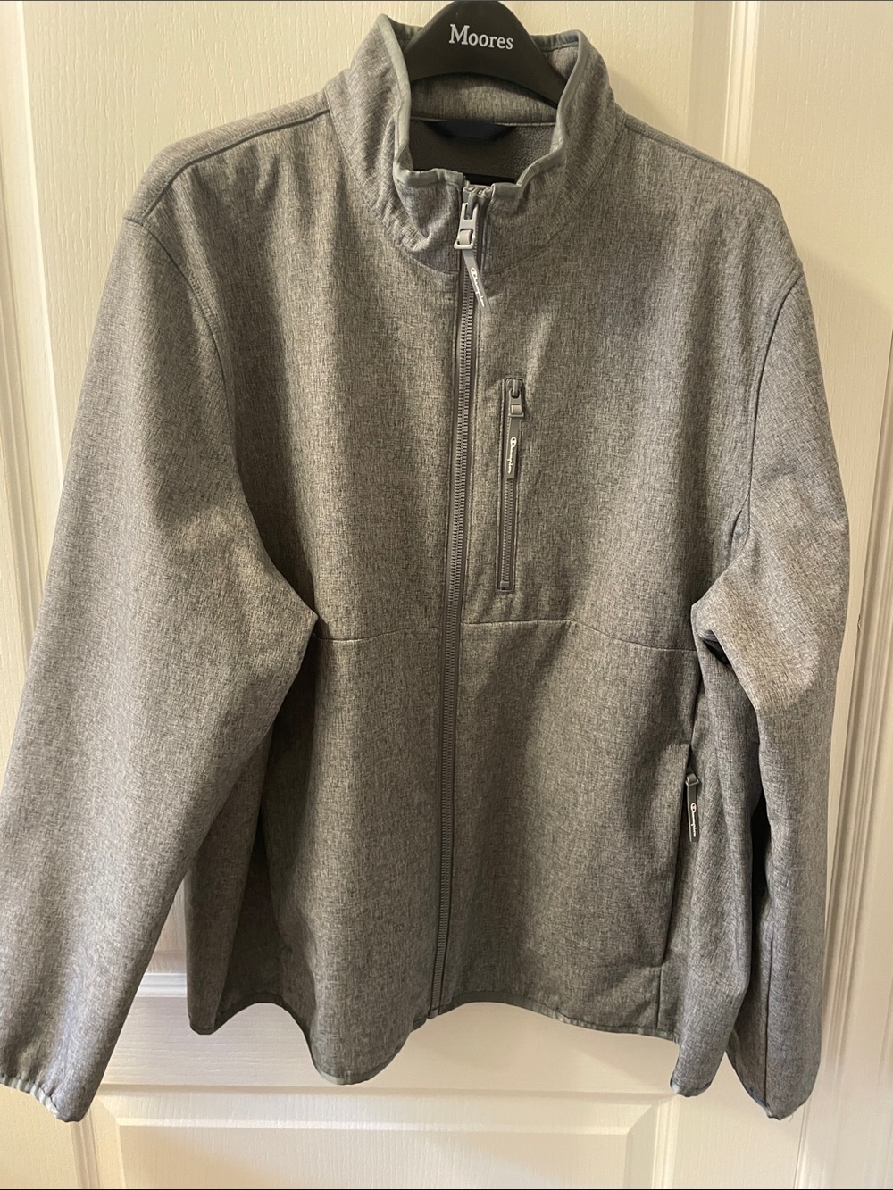 Champion Men's Gray Lightweight Full-Zip Shirt Jacket
